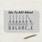 人生はバランスのインスピレーションやる気を起こさせるだ ポストイット (デスク)