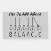 人生はバランスのインスピレーションやる気を起こさせるだ ポストイット (正面)