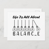 人生はバランスのインスピレーションやる気を起こさせるだ ポストカード (正面/裏面)