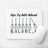人生はバランスのインスピレーションやる気を起こさせるだ マウスパッド (マウス)