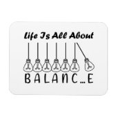 人生はバランスのインスピレーションやる気を起こさせるだ マグネット (横)