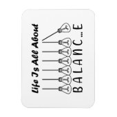 人生はバランスのインスピレーションやる気を起こさせるだ マグネット (縦)