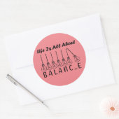 人生はバランスのインスピレーションやる気を起こさせるだ ラウンドシール (封筒)