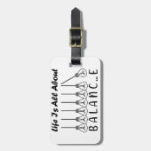 人生はバランスのインスピレーションやる気を起こさせるだ ラゲッジタグ (正面縦)