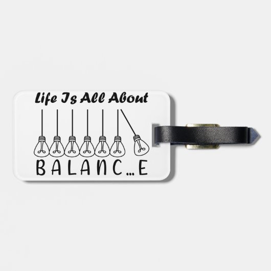 人生はバランスのインスピレーションやる気を起こさせるだ ラゲッジタグ (裏面横)