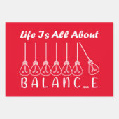 人生はバランスのインスピレーションやる気を起こさせるだ ラッピングペーパーシート (正面2)