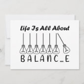 人生はバランスのインスピレーションやる気を起こさせるだ 招待状 (裏面)