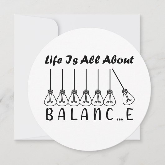 人生はバランスのインスピレーションやる気を起こさせるだ 招待状 (正面)