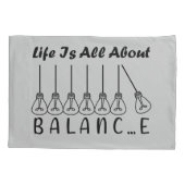 人生はバランスのインスピレーションやる気を起こさせるだ 枕カバー (裏面-左)