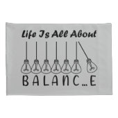 人生はバランスのインスピレーションやる気を起こさせるだ 枕カバー (裏面-右)