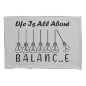 人生はバランスのインスピレーションやる気を起こさせるだ 枕カバー (正面左)