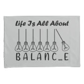 人生はバランスのインスピレーションやる気を起こさせるだ 枕カバー (正面右)