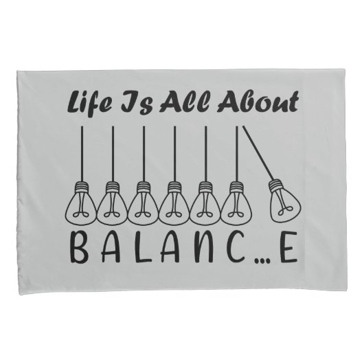 人生はバランスのインスピレーションやる気を起こさせるだ 枕カバー (正面右)