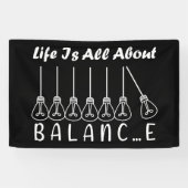 人生はバランスのインスピレーションやる気を起こさせるだ 横断幕 (横)