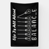 人生はバランスのインスピレーションやる気を起こさせるだ 横断幕 (縦)