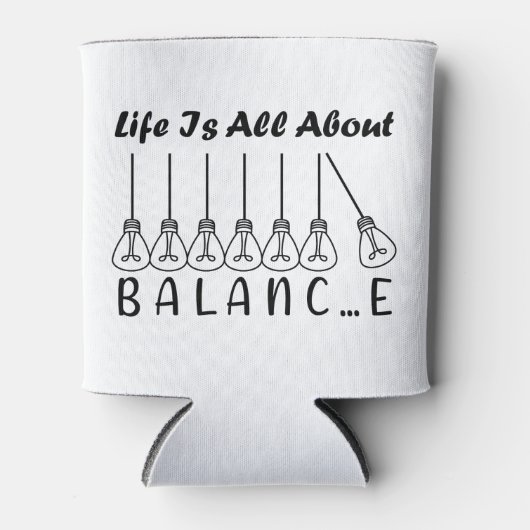 人生はバランスのインスピレーションやる気を起こさせるだ 缶クーラー (正面)