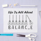 人生はバランスのインスピレーションやる気を起こさせるだ 薄葉紙 (クラフト)