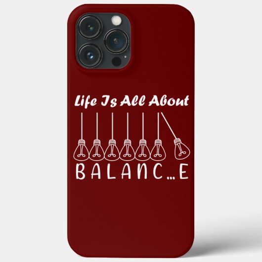 人生はバランスのインスピレーションやる気を起こさせるだ Case-Mate iPhoneケース (裏面)