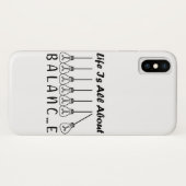 人生はバランスのインスピレーションやる気を起こさせるだ Case-Mate iPhoneケース (裏面(横))
