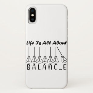人生はバランスのインスピレーションやる気を起こさせるだ iPhone X ケース
