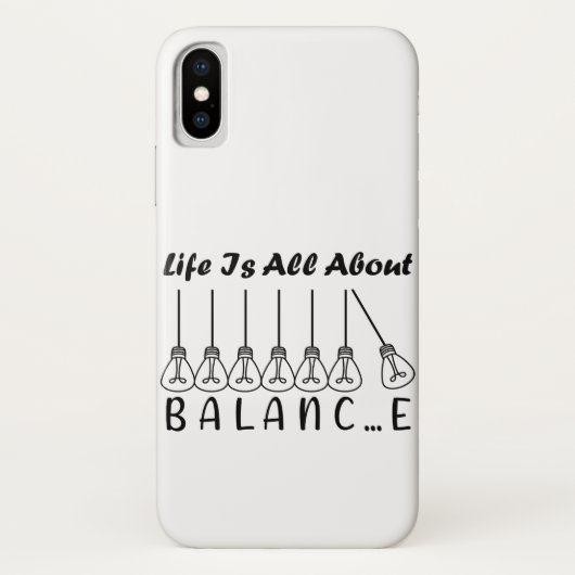 人生はバランスのインスピレーションやる気を起こさせるだ Case-Mate iPhoneケース (裏面)