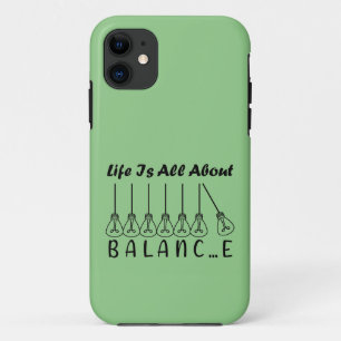 人生はバランスのインスピレーションやる気を起こさせるだ iPhone 11 ケース