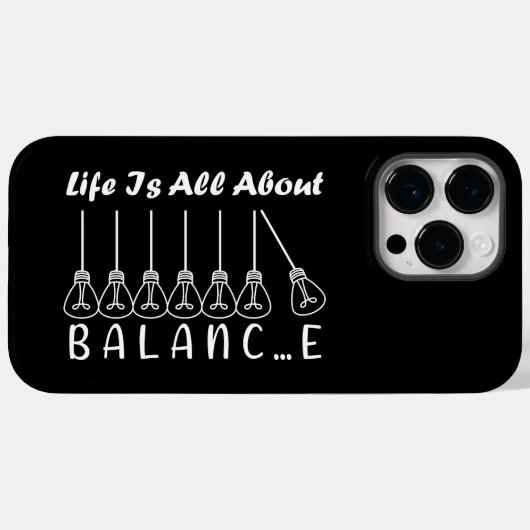 人生はバランスのインスピレーションやる気を起こさせるだ Case-Mate iPhoneケース (裏面 (横))