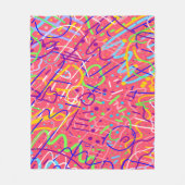 人生はパーティー フリースブランケット (正面)