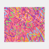 人生はパーティー フリースブランケット (正面(横))