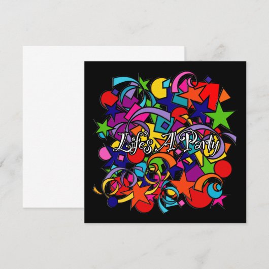 人生はパーティー 招待状 (正面/裏面)