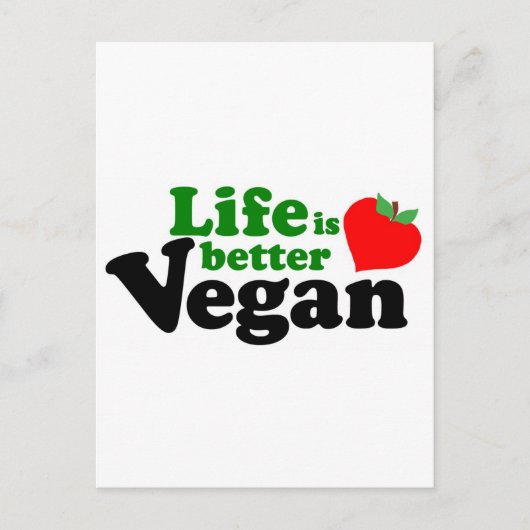 人生はビーガン ポストカード (正面)
