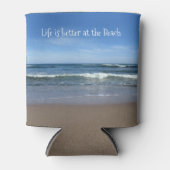 人生はビーチが良い（カスタマイズ可能） 缶クーラー (正面)