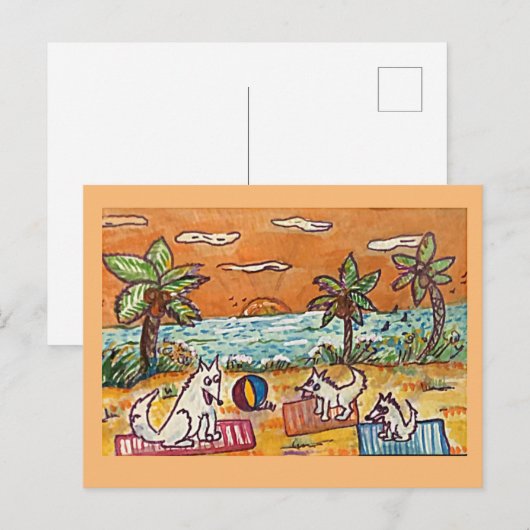 人生はビーチだ ポストカード (正面/裏面)