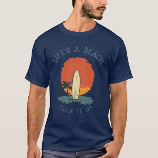 人生はビーチだ Tシャツ (正面)