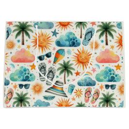 人生はビーチのように ラージペーパーバッグ