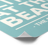 人生はビーチのプリントが良パーソナライズされたい ポスター (角)