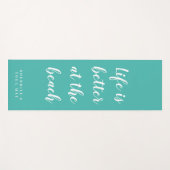 人生はビーチのヨガマッカスタムトのティール（緑がかった色）が上手い ヨガマット (正面(横))