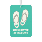 人生はビーチの可愛い車の空気清浄機で良い カーエアーフレッシュナー (裏面)