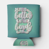 人生はビーチの文字が良カラフルい 缶クーラー (裏面)