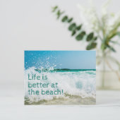 人生はビーチの波が良い 案内ポストカード (スタンド正面)