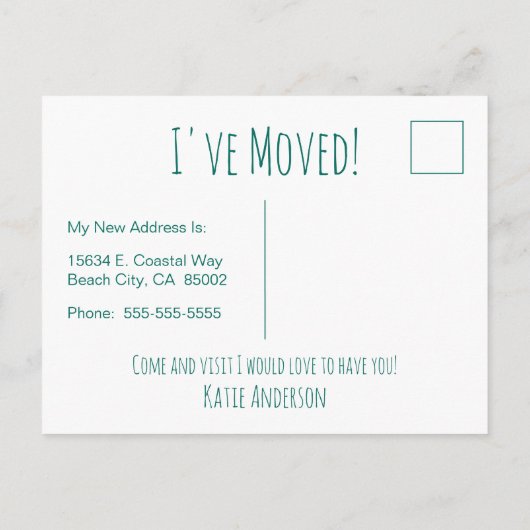 人生はビーチの波が良い 案内ポストカード (裏面)