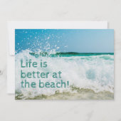 人生はビーチの波が良い 案内状 (正面)