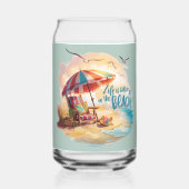 人生はビーチの海岸の美学に優れている ガラス缶 (裏面)