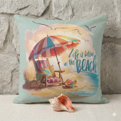 人生はビーチの海岸の美学に優れている クッション