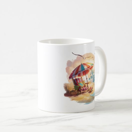人生はビーチの海岸の美学に優れている コーヒーマグカップ (正面右)