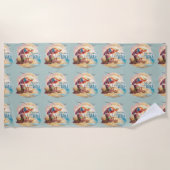 人生はビーチの海岸の美学に優れている ビーチタオル (正面)