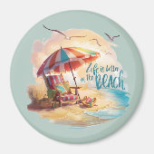 人生はビーチの海岸の美学に優れている マグネット (正面)