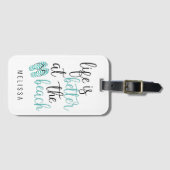 人生はビーチサンダルとのビーチ引用文の方が良い ラゲッジタグ (正面横)