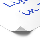 人生はビーチサンダルのおもしろいビーチ引用文 ポスター (角)