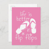 人生はビーチサンダル インビテーションポストカード (正面/裏面)